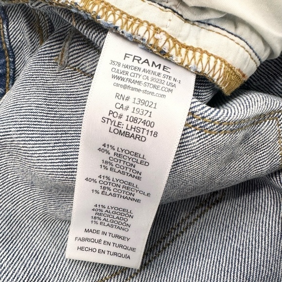 Frame Denim Le High Straight jeans high waist acid wash stretch 24 - Picture 12 of 16